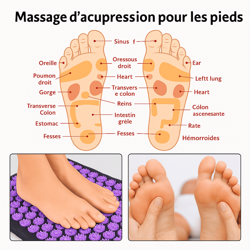 Estera de yoga de acupresión con flor de loto