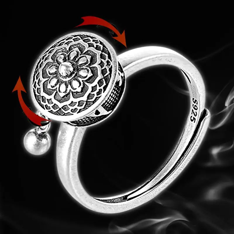 Bague Spinner Mantra Bouddhiste Tibétain En Acier Inoxydable 316L Pour Homme - 10mm, Hypoallergénique, Cadeau