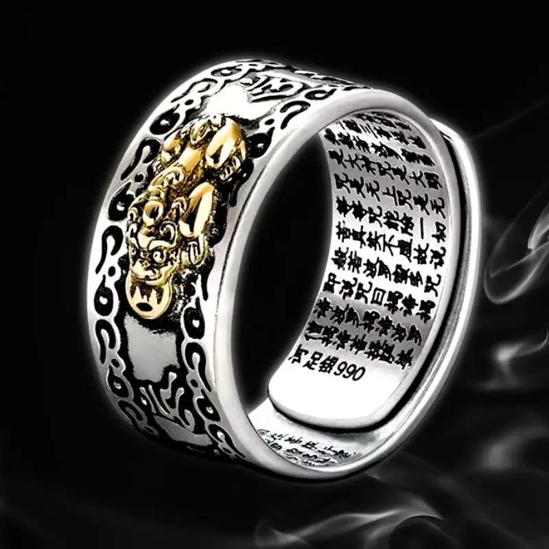 Bague feng Shui Pixiu Mantra