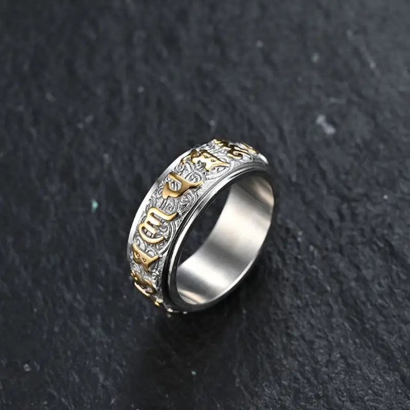 Bague Mantra Bouddhiste Argent