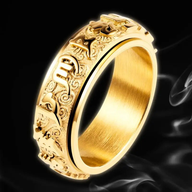 Bague Mantra Bouddhiste Or