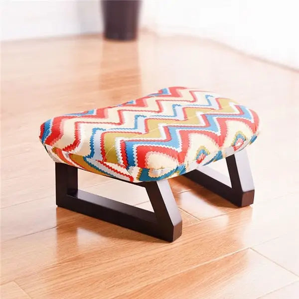 Banc de méditation et coussin - Arc en ciel