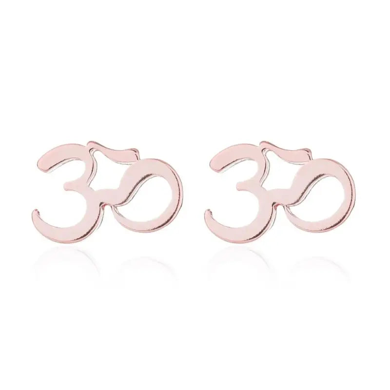 Boucle d’Oreille Om - Or Rose