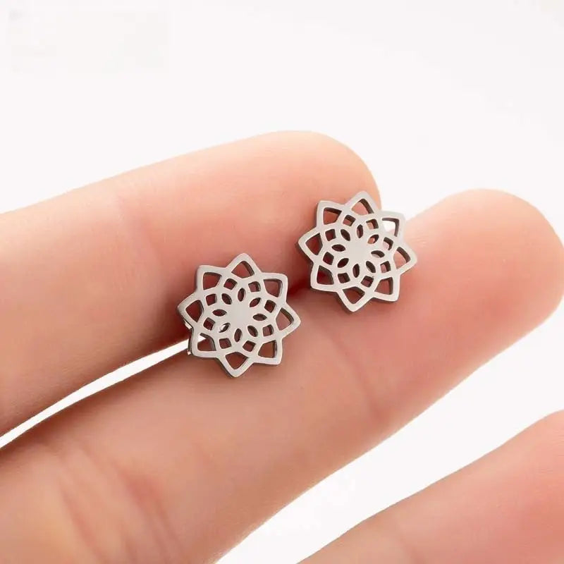 Boucles d’oreilles Fleur de vie simple