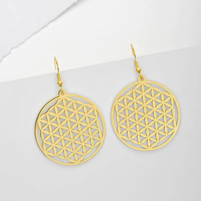 Boucles d’oreilles Fleur de Vie - Simple (Or)