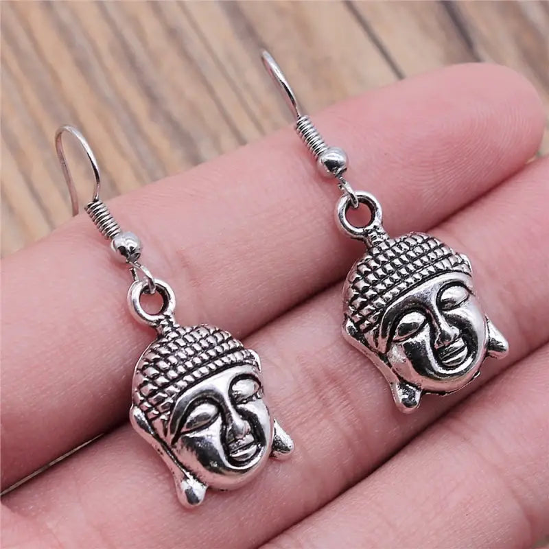 Boucles d’oreilles tête de Bouddha Bodhisattva