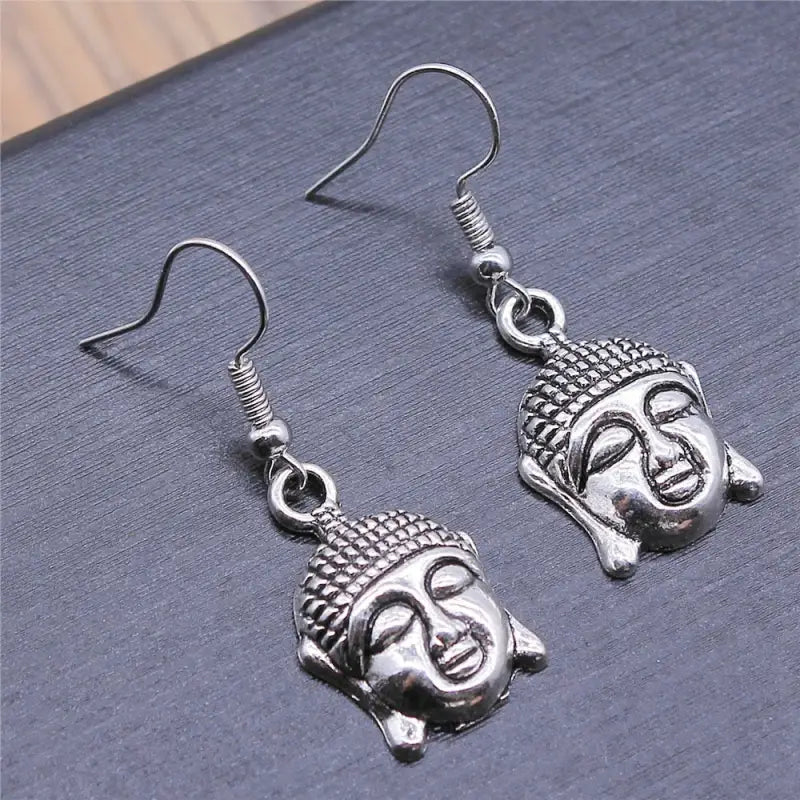 Boucles d’oreilles tête de Bouddha Bodhisattva