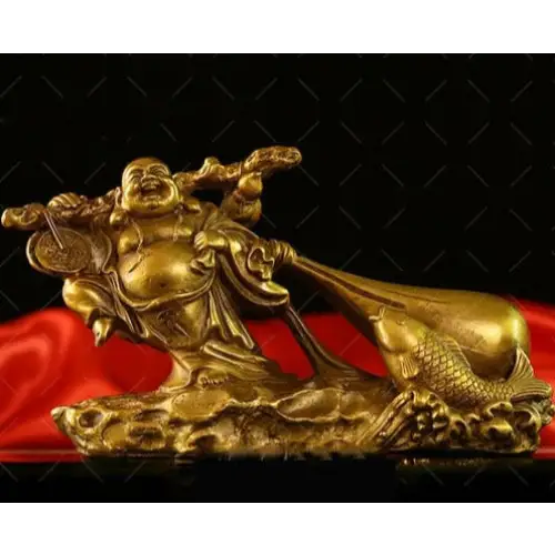 Bouddha Rieur Sac d’Or - 18x4.5x11cm