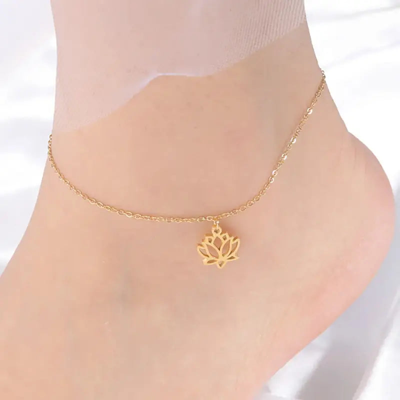 Bracelet de cheville Fleur de Lotus