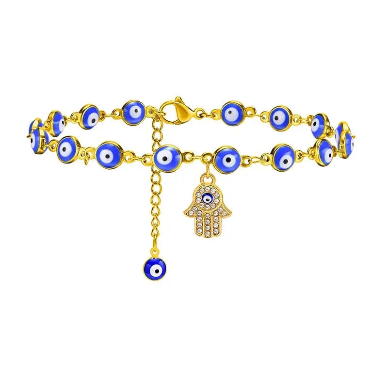 Bracelet de cheville Hamsa