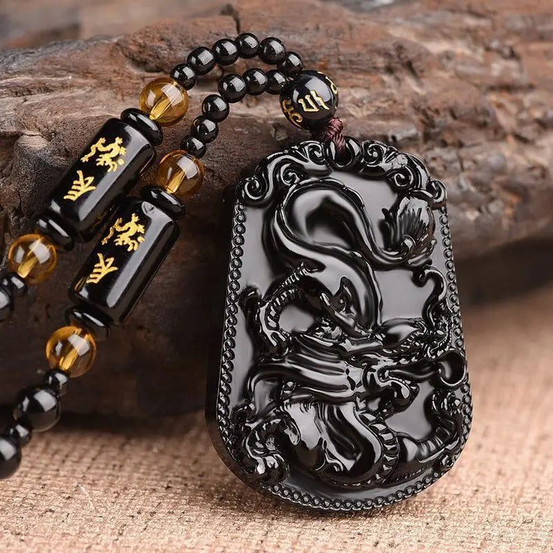 Collier Bouddha rieur Noir