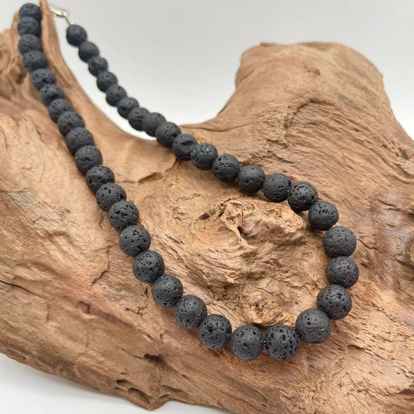 Collar piedras de lava 6/8mm