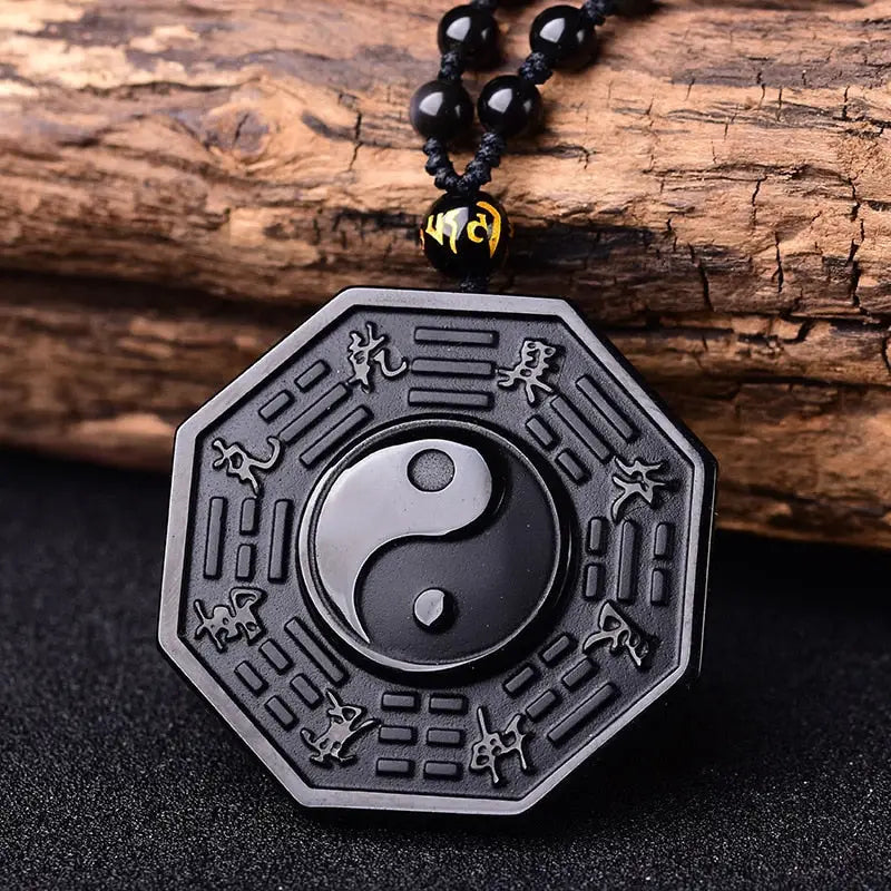 Collier Yin Yang Noir