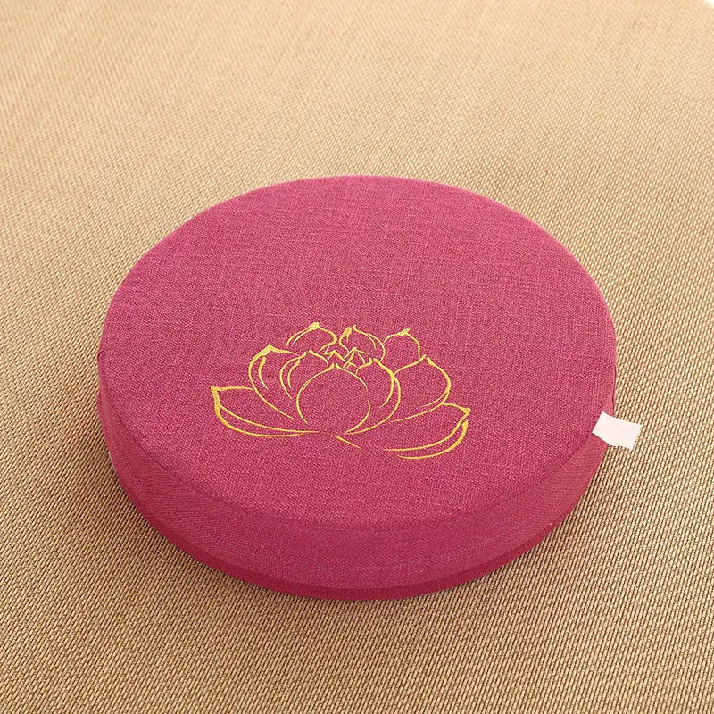 Coussin de méditation fleur de lotus dorée - Rose Vif / 40X6