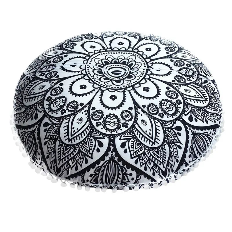 Coussin de méditation Mandala - Noir