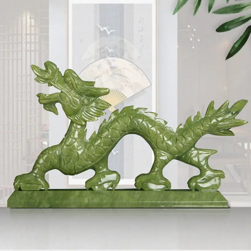 Dragon du zodiaque chinois pierre de Jade