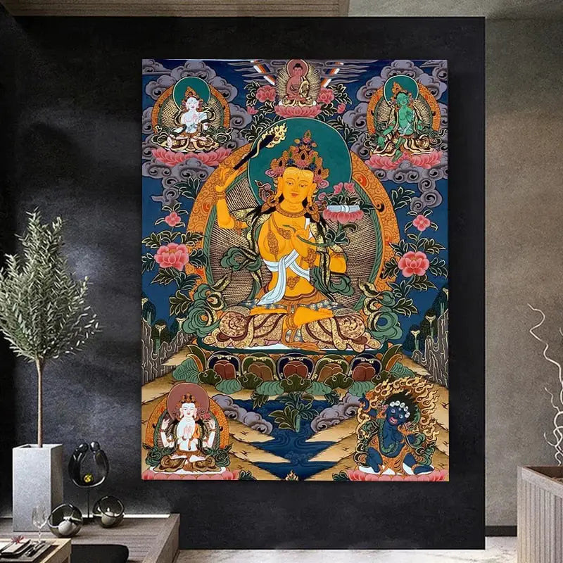 Grand Tableau Bouddhiste Thangka