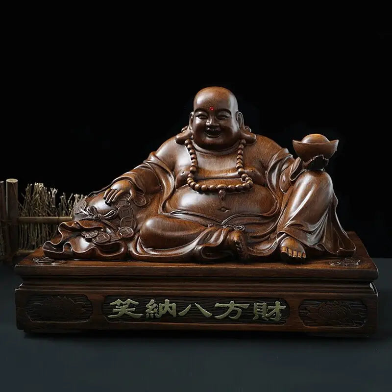 Grande statue de bouddha rieur assis