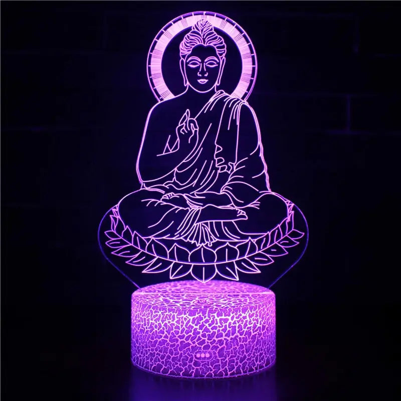 Lampe 3D Bouddha