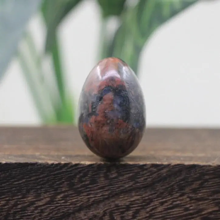 Oeuf de Yoni Labradorite rouge