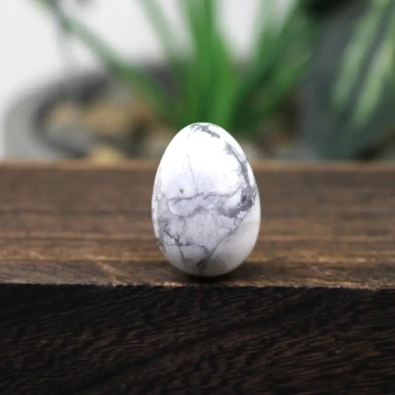Oeuf de Yoni Turquoise Blanche
