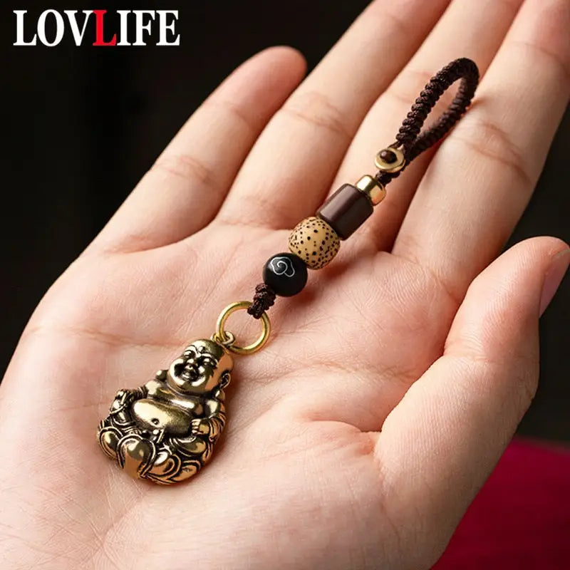 Porte-clés bouddha rieur