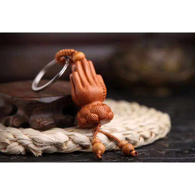 Porte-clés Mains Prière Bouddhiste