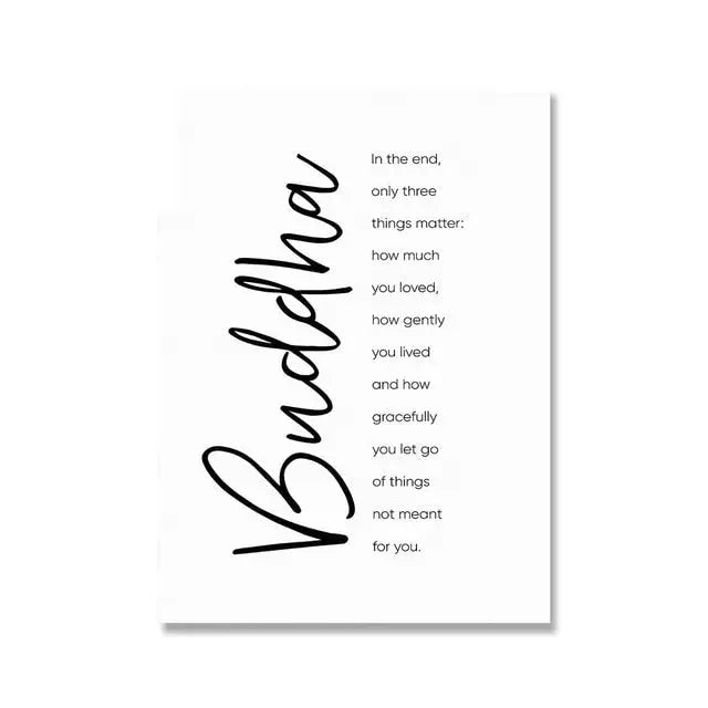 Poster Bouddha Zen - 20X30cm / Citation