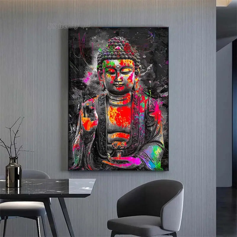Tableau Bouddha Pop Art