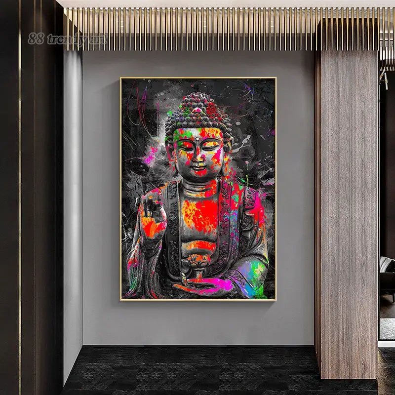 Tableau Bouddha Pop Art