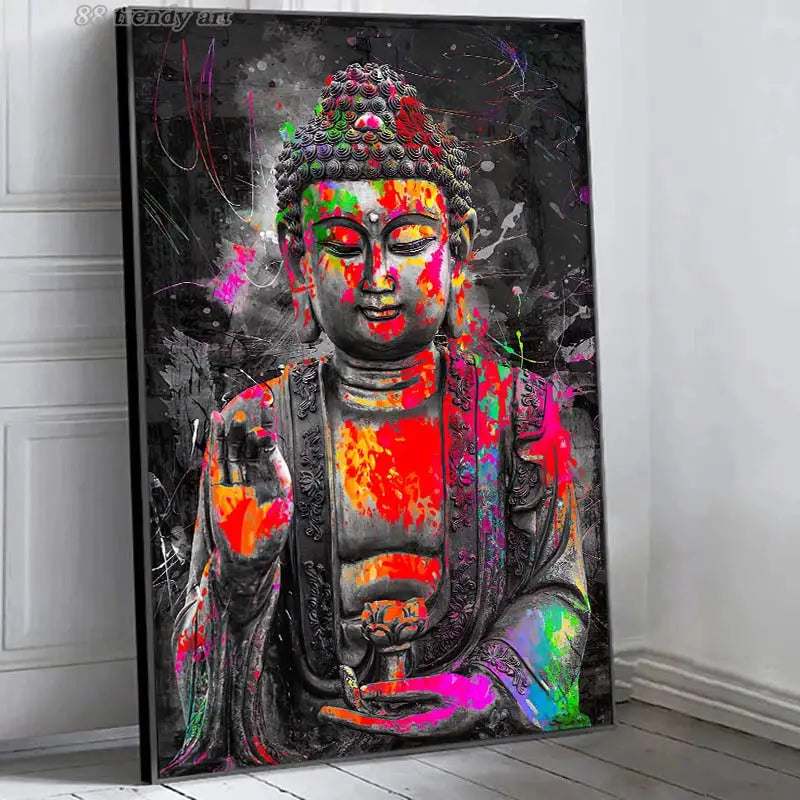 Tableau Bouddha Pop Art