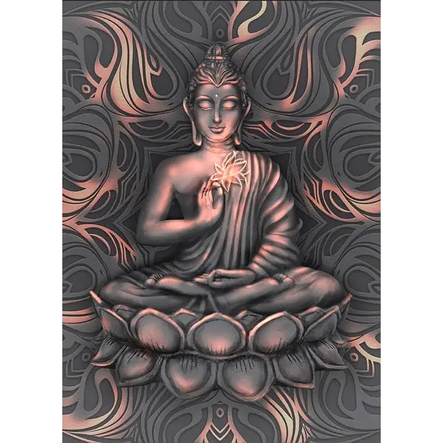 Tableau tête de bouddha Or - 20X30cm Unframed / JZ798-B