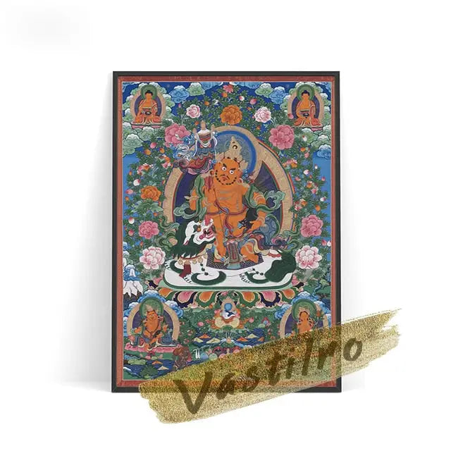 Tableau toile Thangka - 13x18cm No Frame / 05