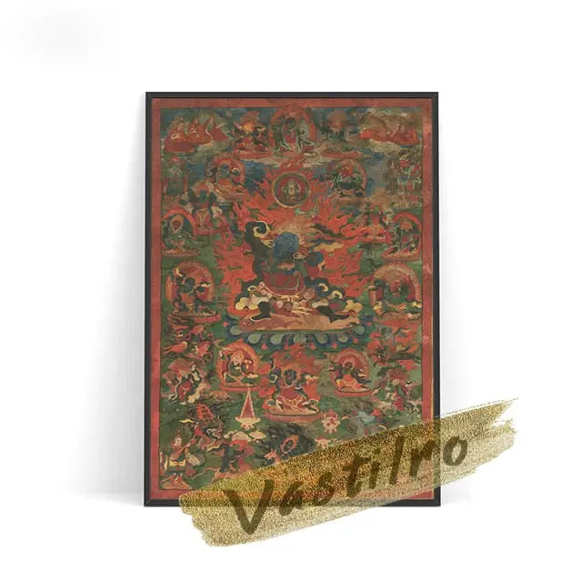 Tableau toile Thangka - 13x18cm No Frame / 06