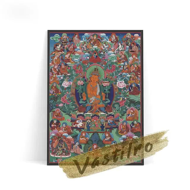 Tableau toile Thangka - 13x18cm No Frame / 07