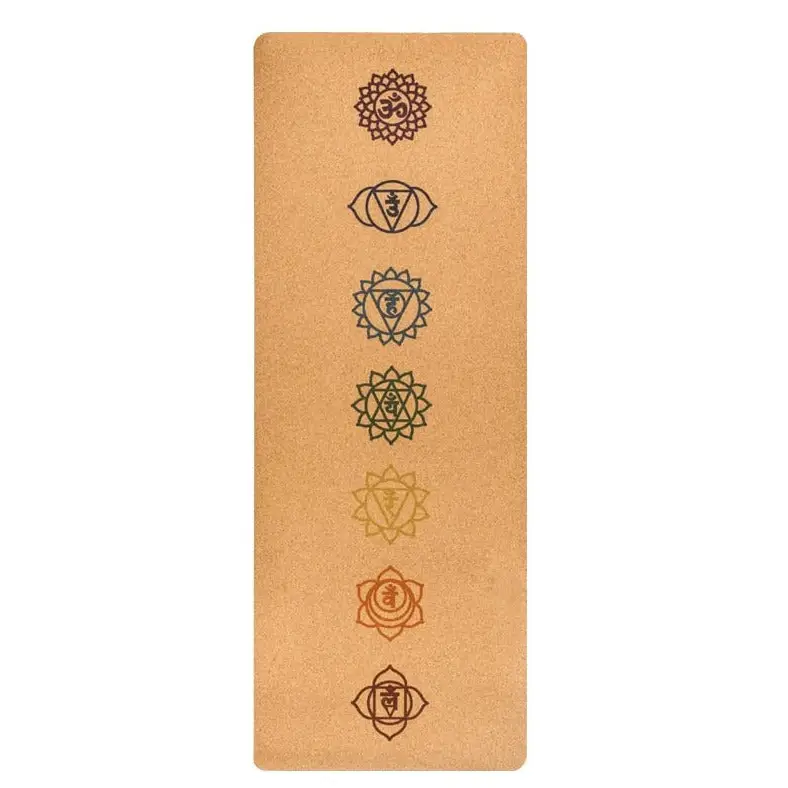 Tapis de yoga 7 Chakra en liège