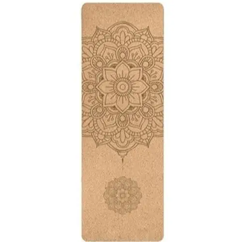 Tapis de yoga Mandala en liège