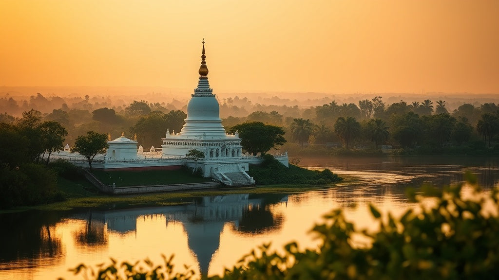 Bupaya : le stupa de la Pagode aux Gourdes sur les rives de l'Irrawaddy Image