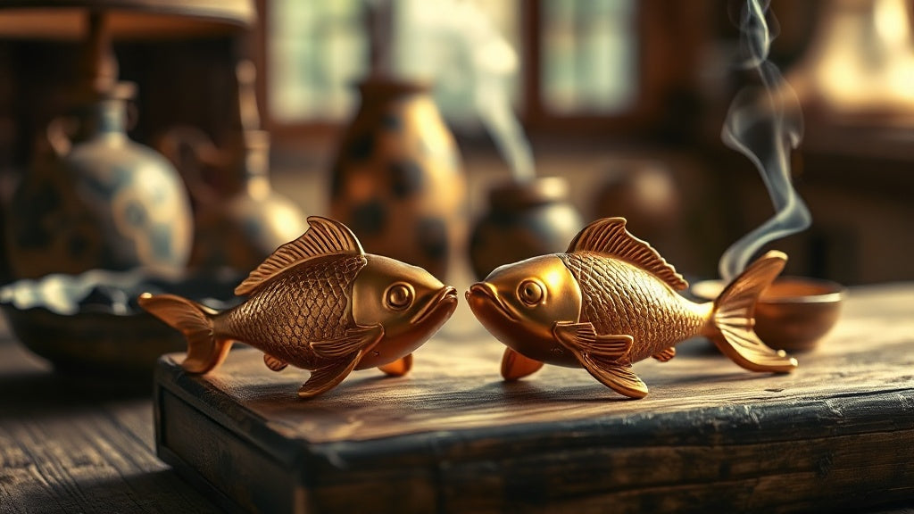 La signification symbolique des deux poissons dorés dans le bouddhisme Image