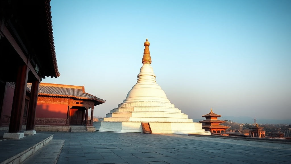 Chorten du temple Huguo Falun : guide complet du site bouddhiste du Liaoning Image