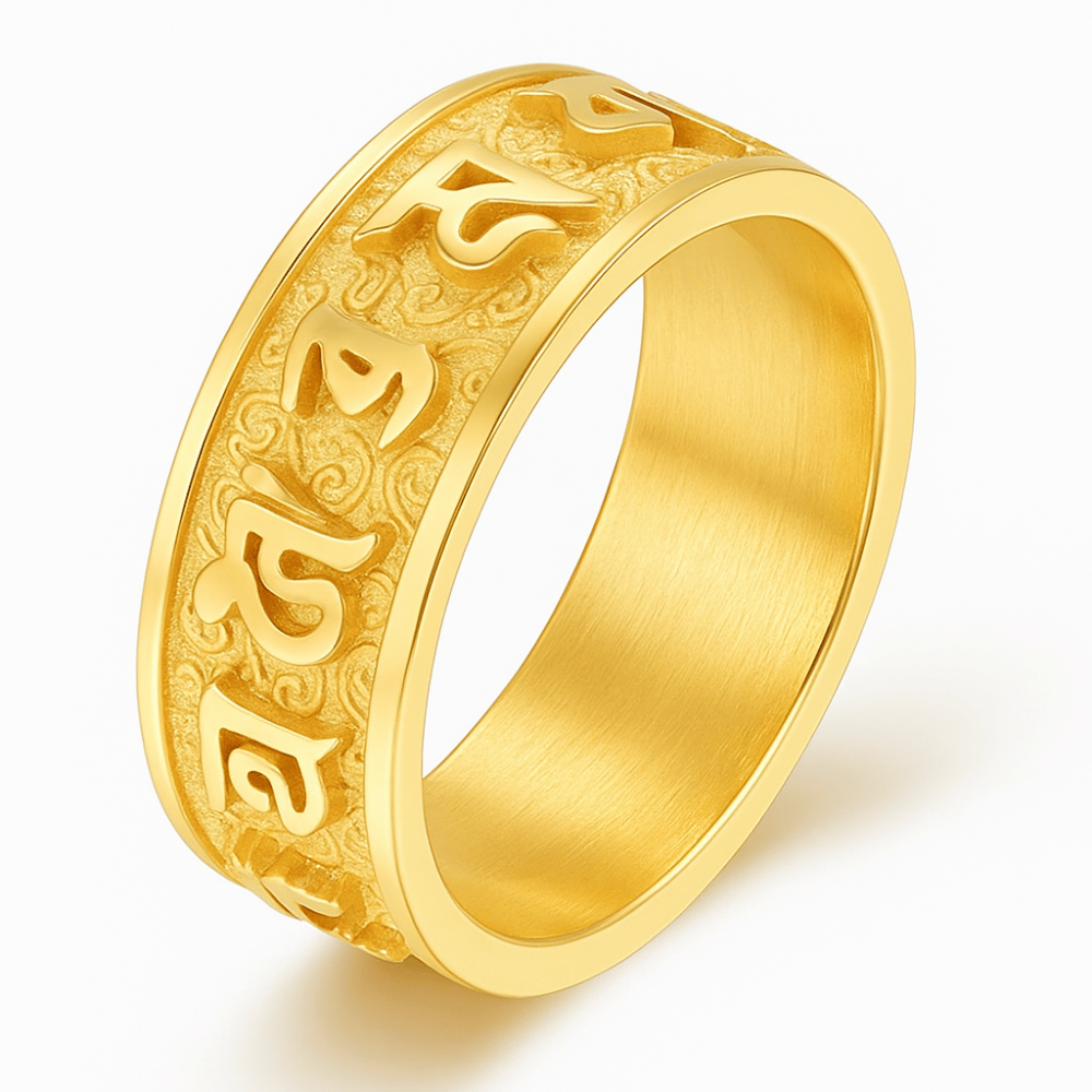 Bague Mantra Bouddhiste Or