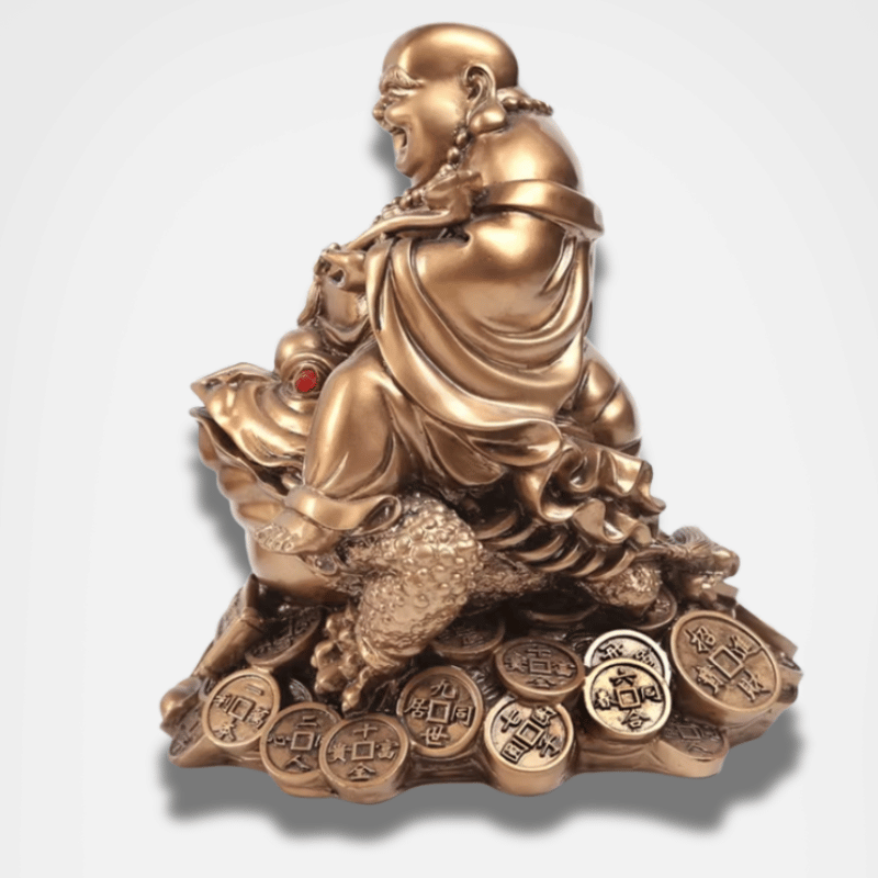 Bouddha rieur sur un Crapaud