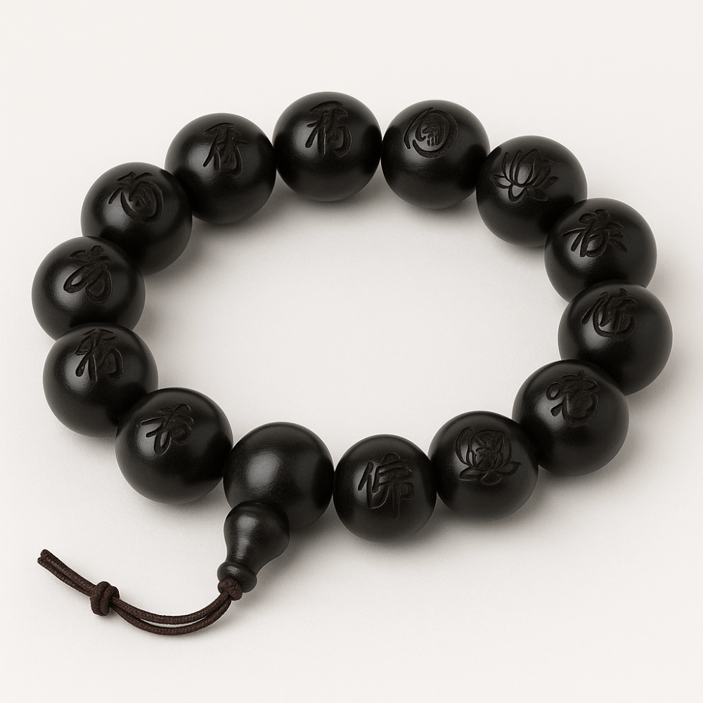 Mala-Armband aus Ebenholz