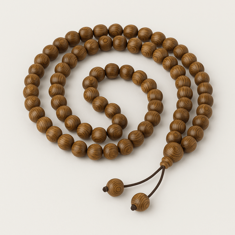 Collier Mala Tibétain Bois