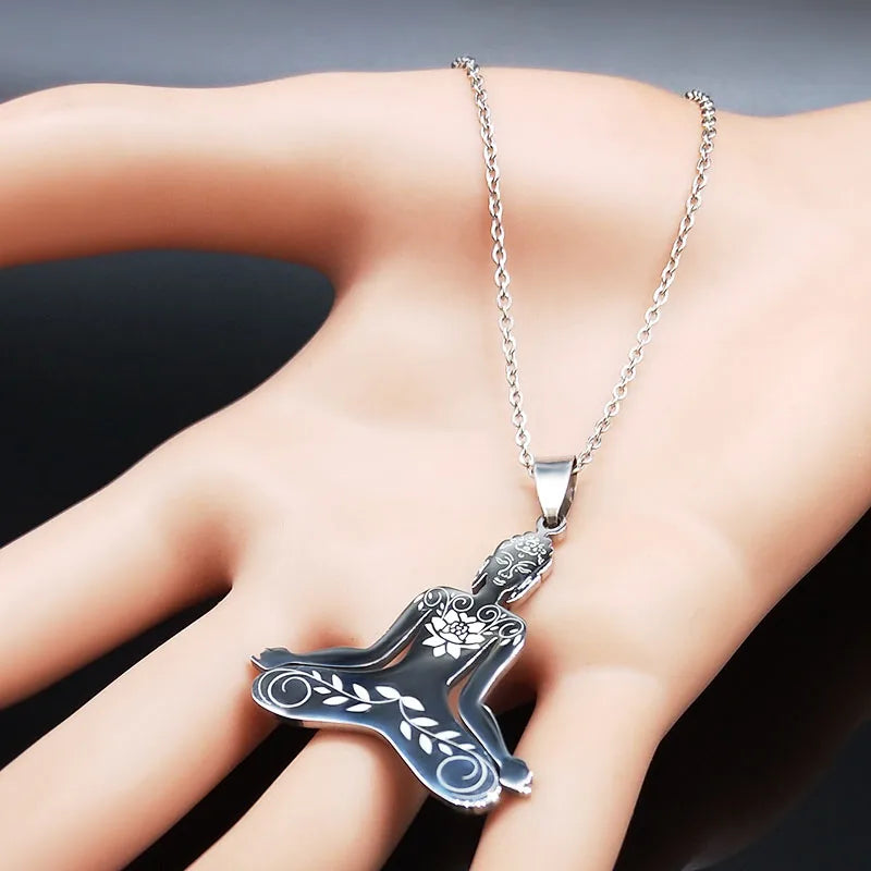 Pendentif Bouddha Acier