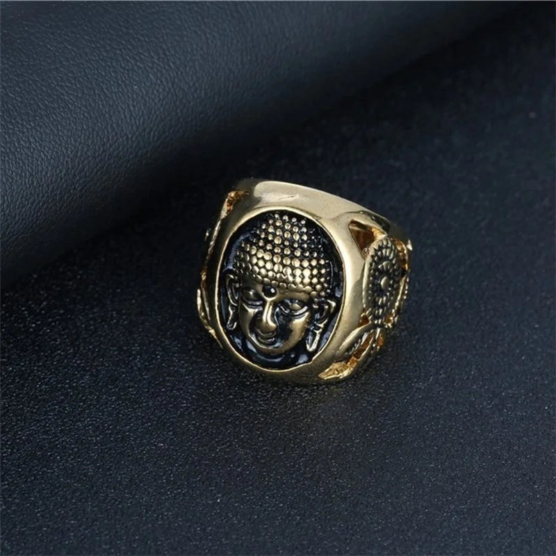 Silberner Buddha-Ring