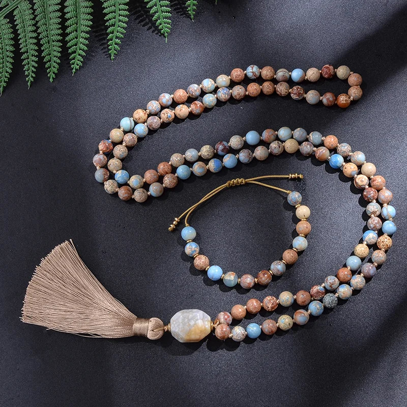 Mala Tibétain Multi Pierre