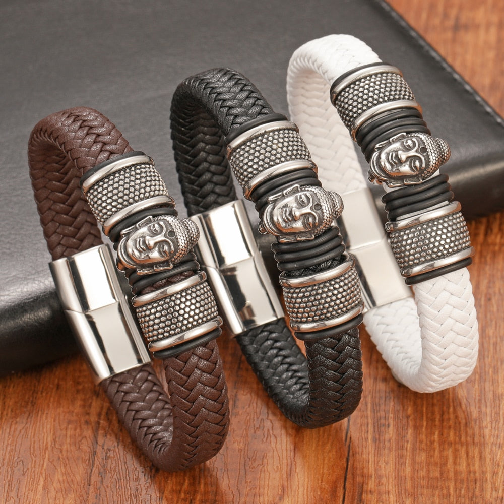 Bracelet Bouddha Cuir