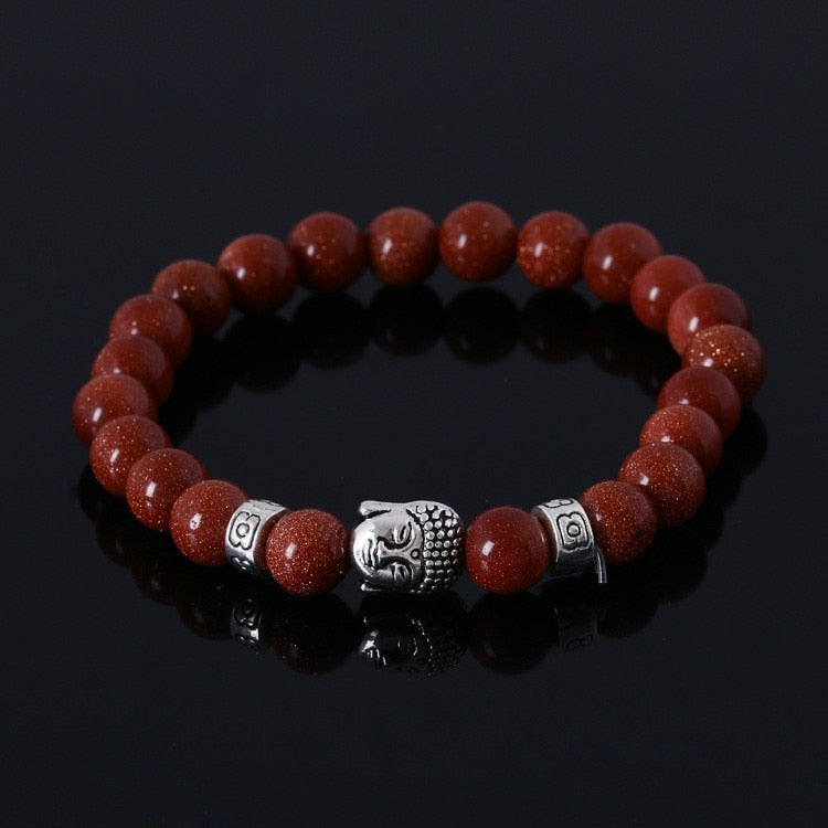 Bracelet de Prière Bouddha Perles en pierres