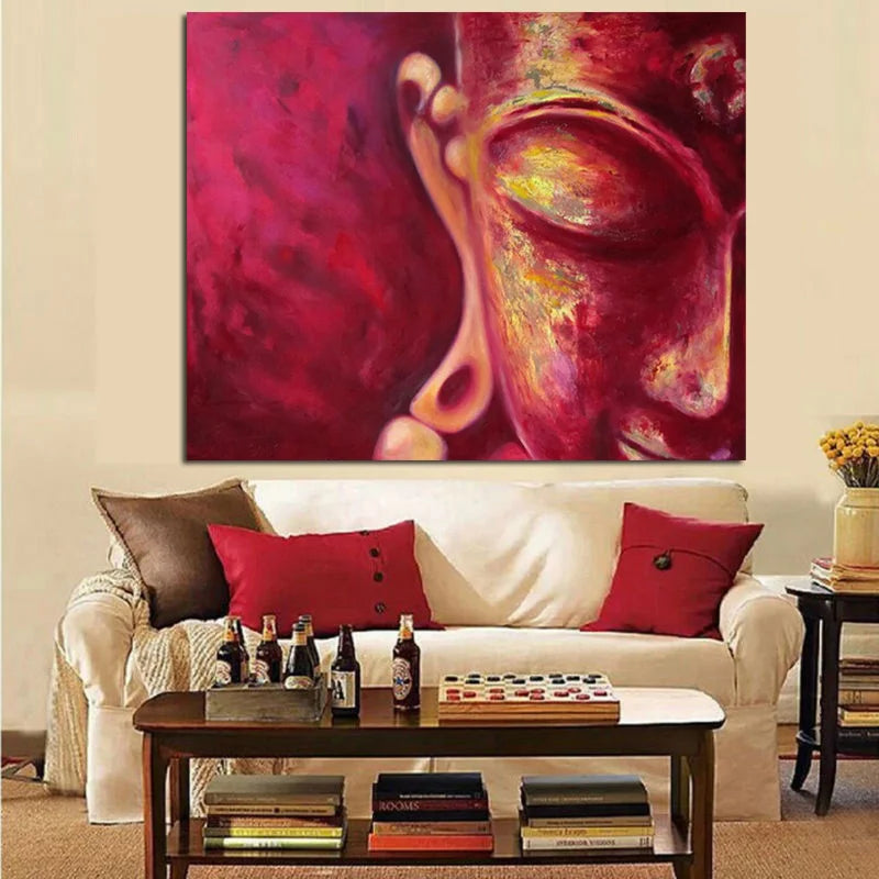Tableau Bouddha Rouge